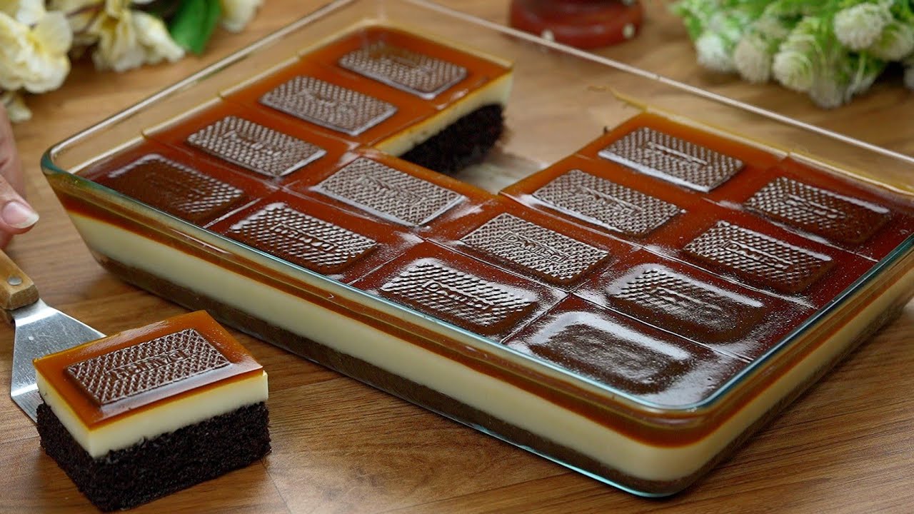 لن تكتفي بقطعة واحدة كيك طبقات بطعم القهوة سريعة و لذيذة جدا 😋 وبدون خلاط