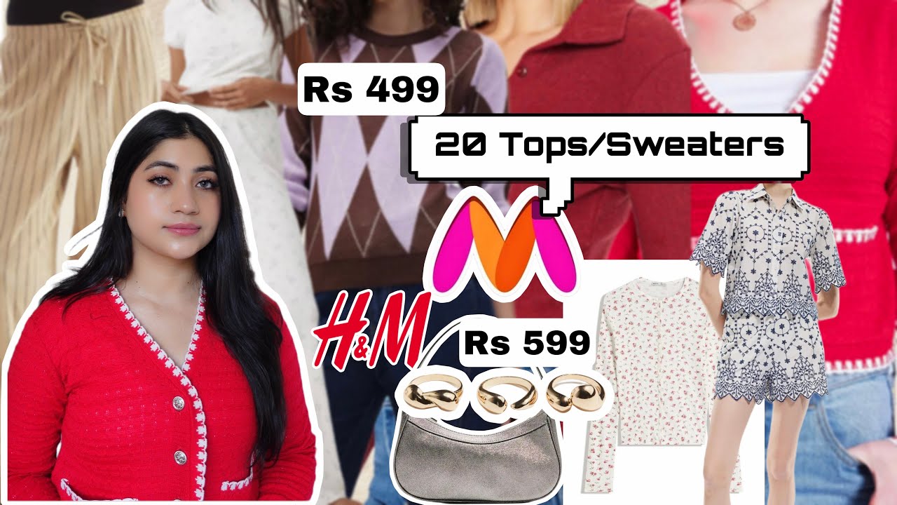 HUGE Myntra H&M Haul 2026 *Under Rs 799*| Trendy 20 Sweaters, Tops, Trousers & More| Renigraphy