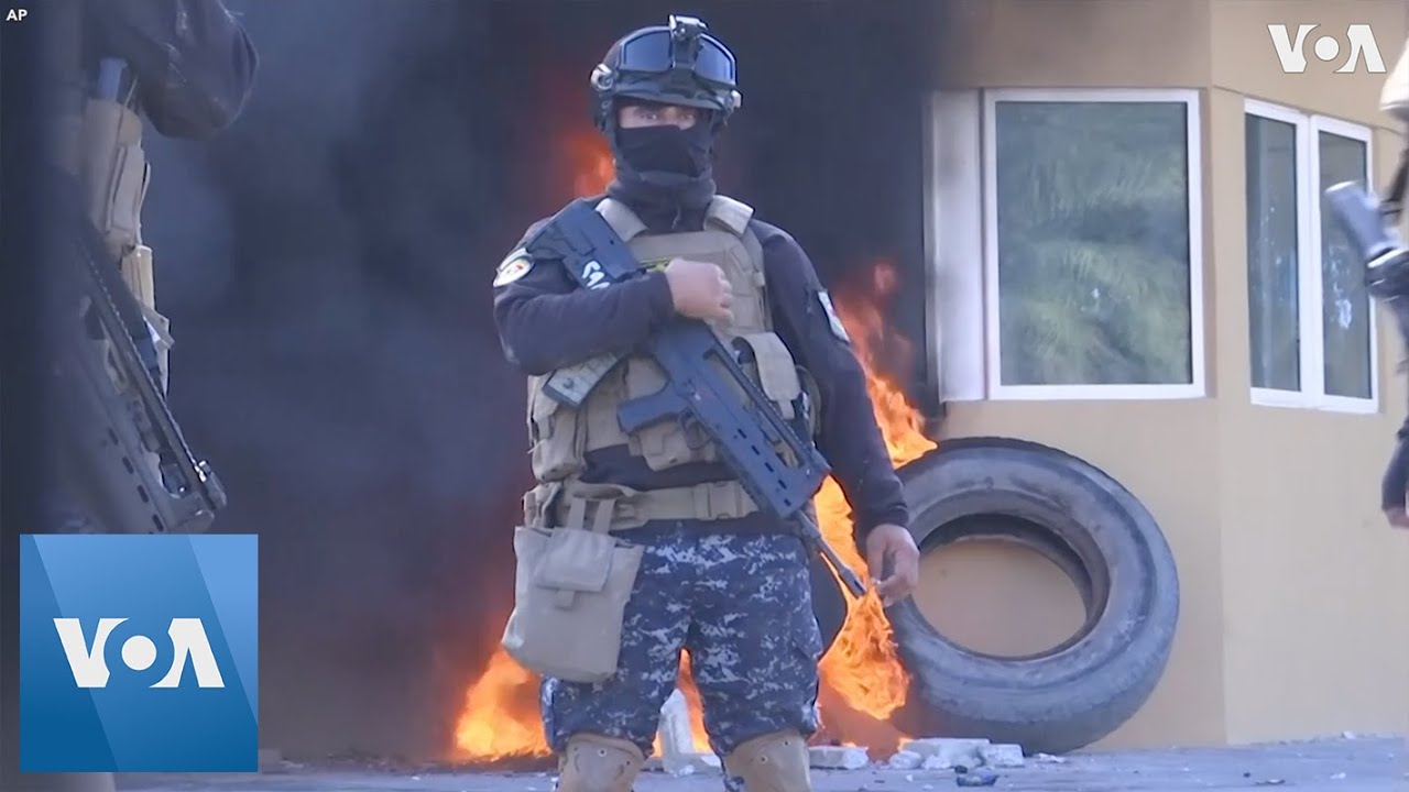 Tires Burn, Protesters Rage Near US Embassy in Baghdad
