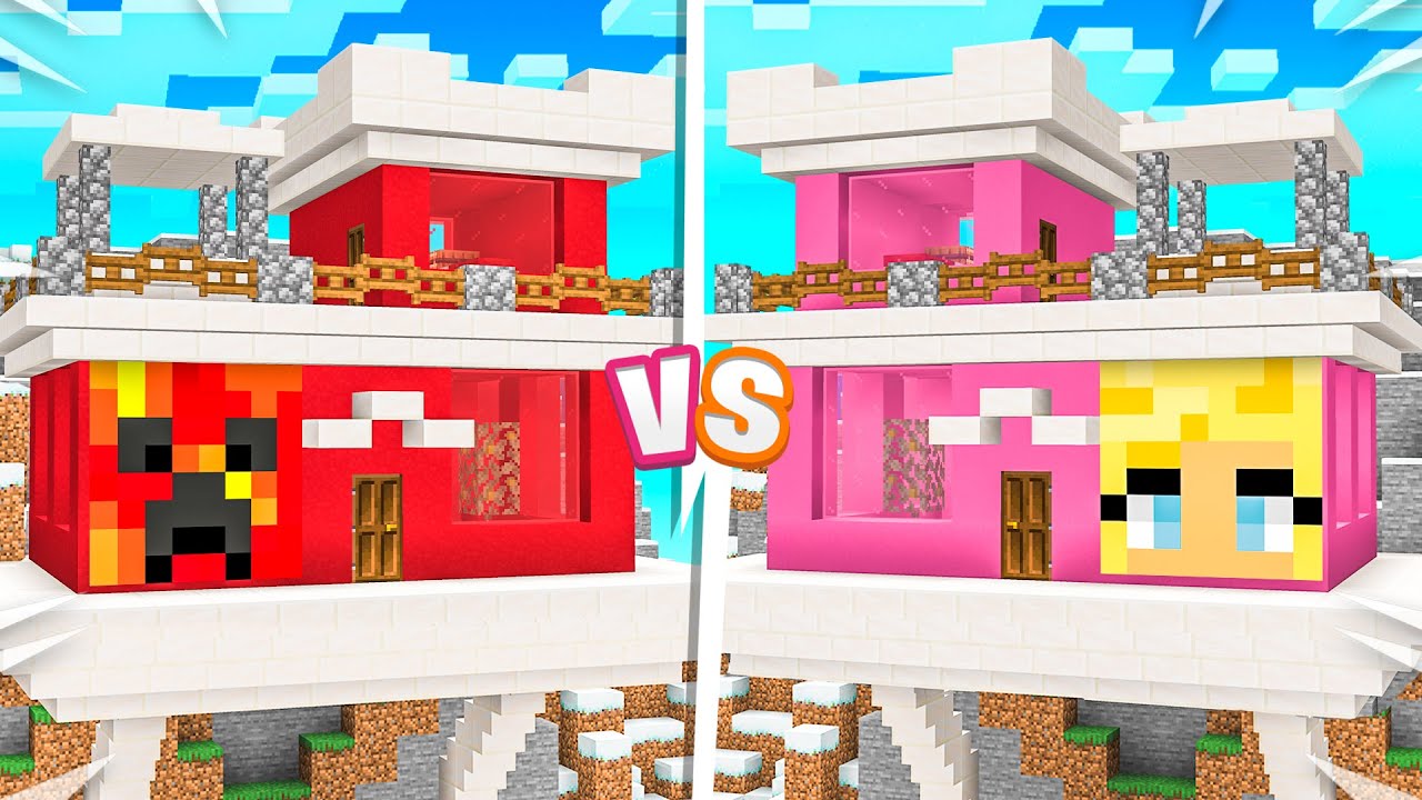 Minecraft MILLIONAIRE House Battle vs My Wife!