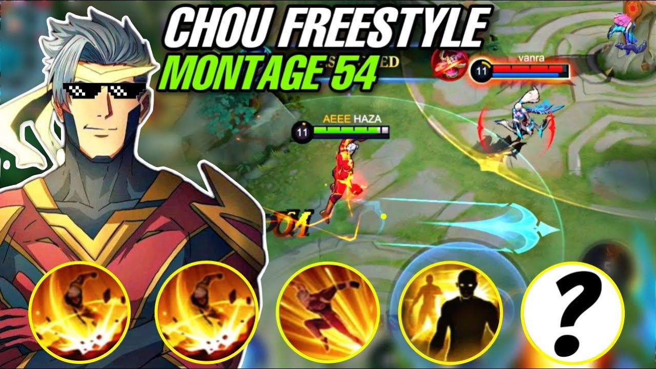 CHOU FAST HAND MONTAGE FREESTYLE 54 (Must Watch) Highlights / immune / Damage / Mobile Legends
