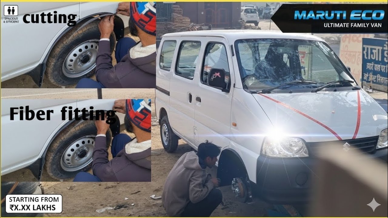 Maruti Eeco Fiber Fitting & Wheel Cutting | Step-by-Step Installation. @Brotomotiv #ecco