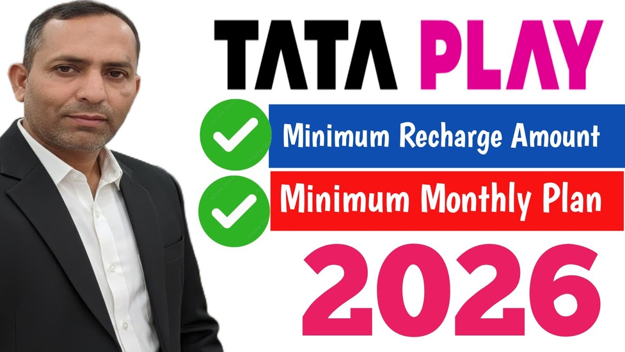 Tata Play Minimum Recharge Amount 2026 | Tata Play Minimum Monthly Plan 2026