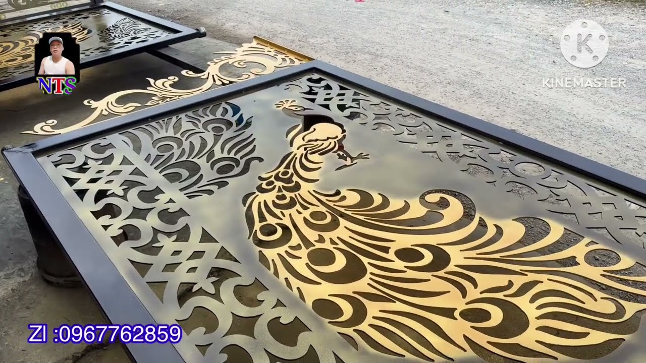 @ CỬA CỔNG SẮT CNC CẮT LIRE 2 cánh . tường rào cnc $