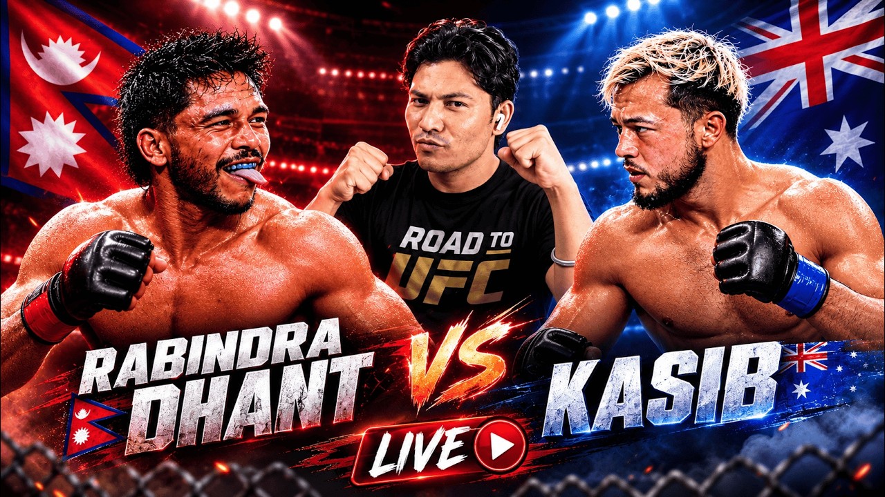 RABINDRA DHANT VS KASIB l ROAD TO UFC l Live watch along