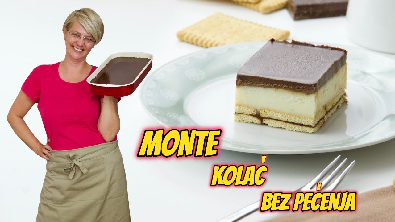 SUPER KREMASTI KOLAČ BEZ PEČENJA - MONTE KOLAČ! • ReciPeci Sandre Gašparić