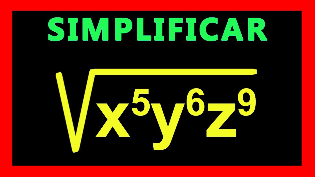 ✅👉 Simplificacion de Radicales con Exponentes ✅ Como Simplificar Radicales