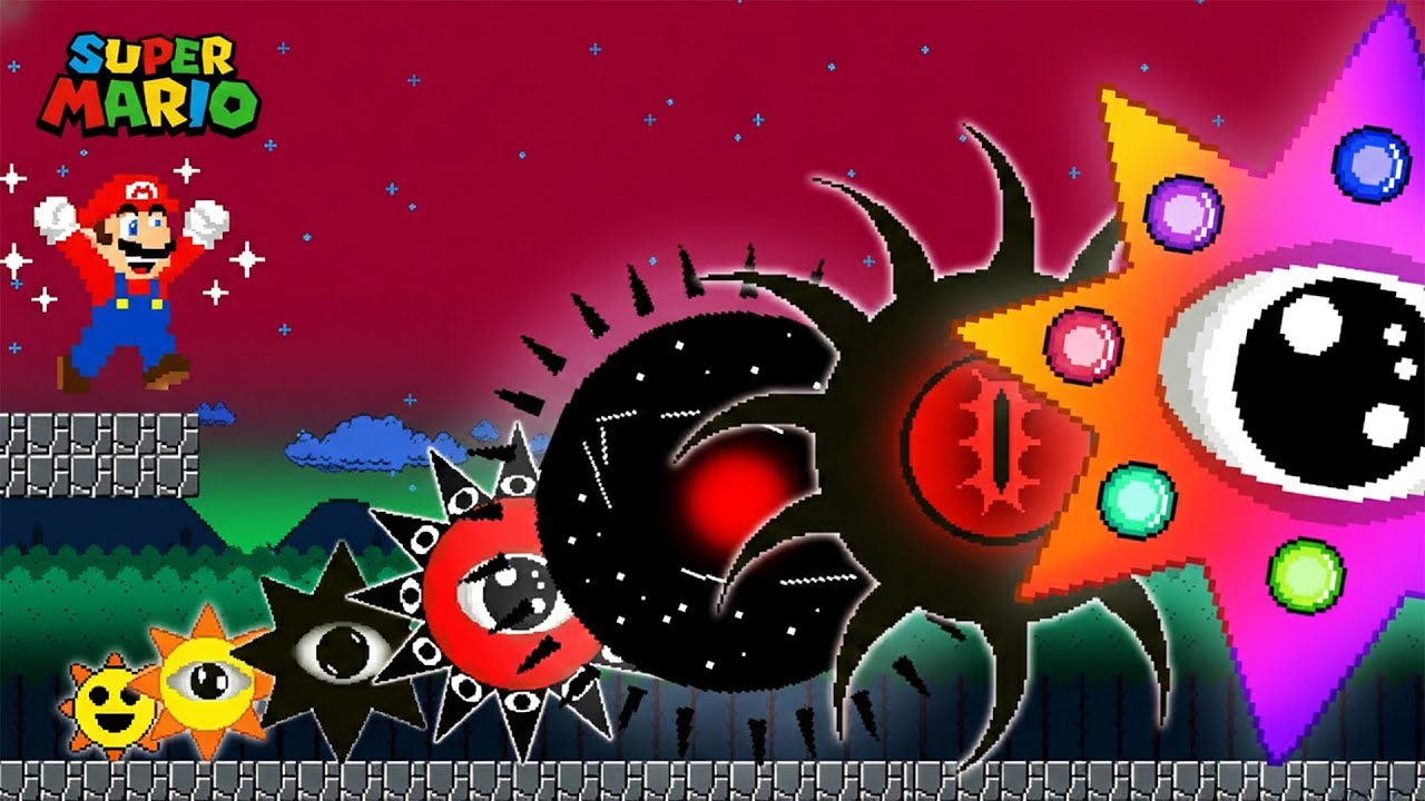 Mario vs Suika | Can Mario Escape Sprunki Mr. Sun’s EVIL Challenge?