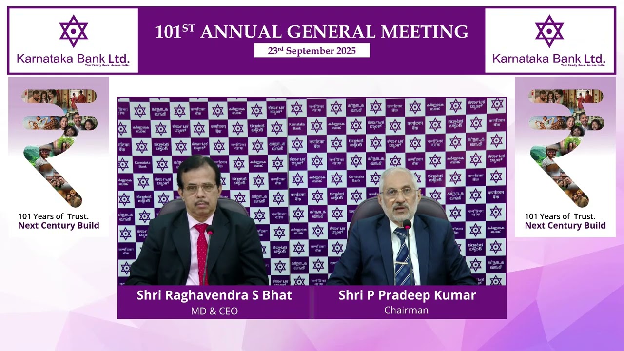 The 101st  Annual General Meeting | Karnataka Bank