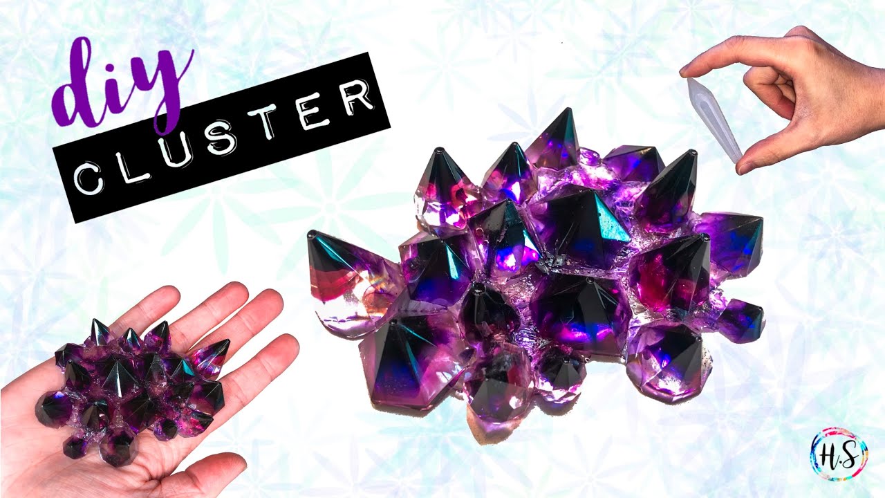 Crystal Cluster Druzy Mold Making For Resin - Make A Silicone Gem Cluster Mold - Part 3