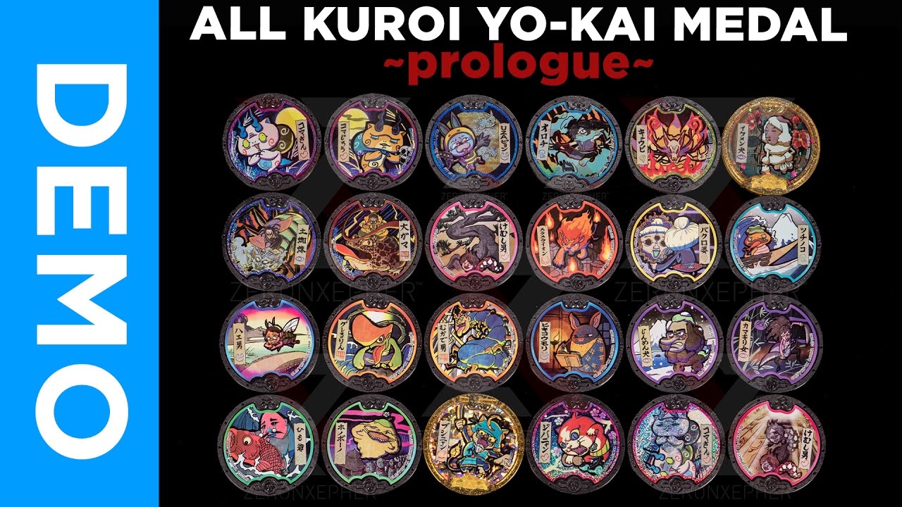 All DARK Yo-Kai Medal ~prologue~ + QR Codes