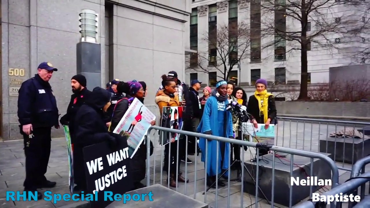 Asking Patricia Okoumou some questions outside of SDNY Manhattan Distict Court - RHN Special Report