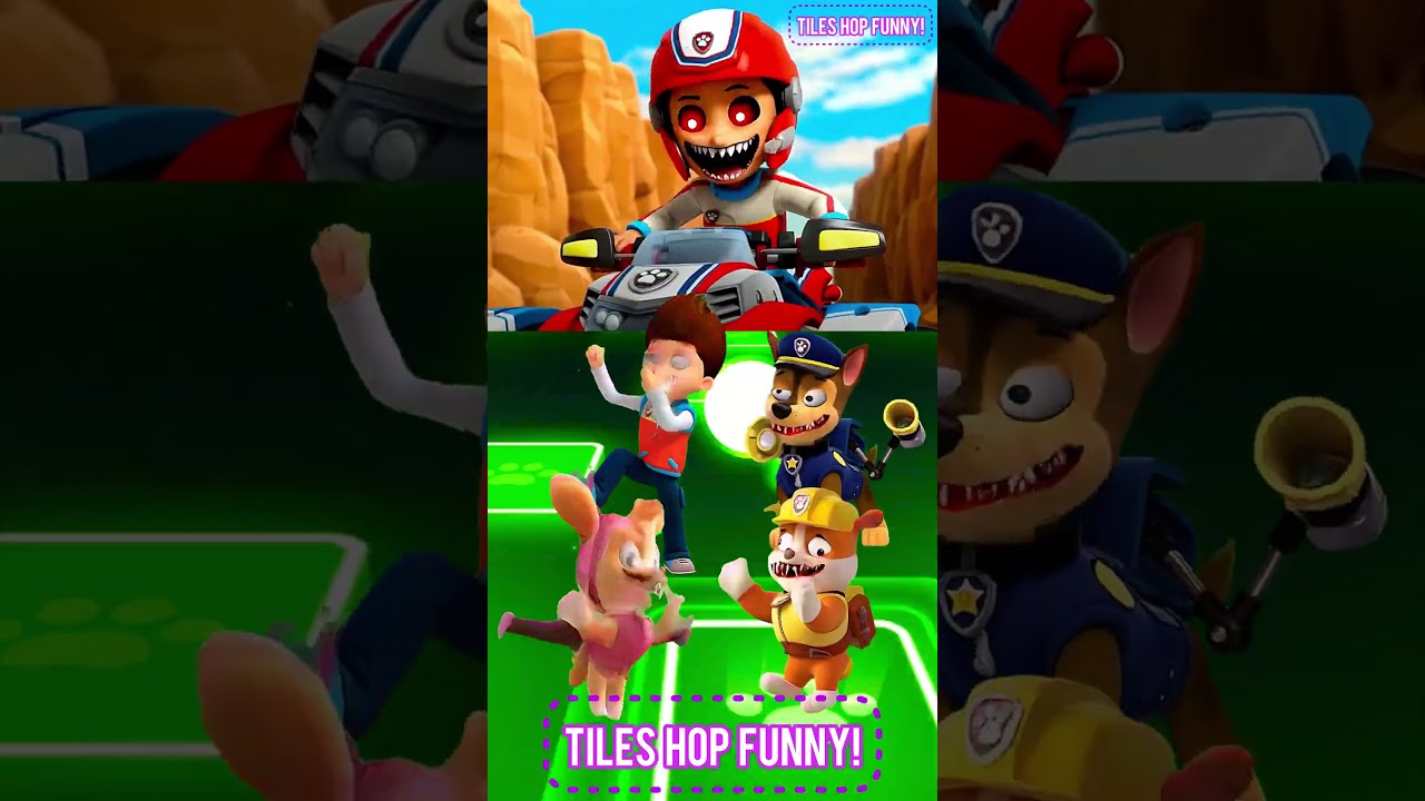 Paw Patrol Scary Ryder vs Skye vs Chase vs Rubble | Coffin Dance #tileshop #coffindance #pawpatrol