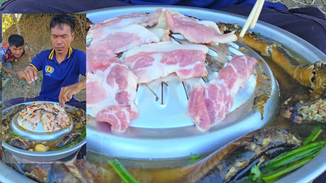 หมูกระทะปลาไหล - ຫມູກະທະປາໄຫລ #หมํกระทะ #food #บัวไล 