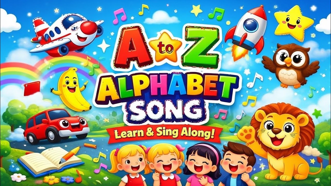 A to Z Alphabet Song for Kids 🎵 | ABC Learning with Objects & Names | Cartoon Animation ABC Song