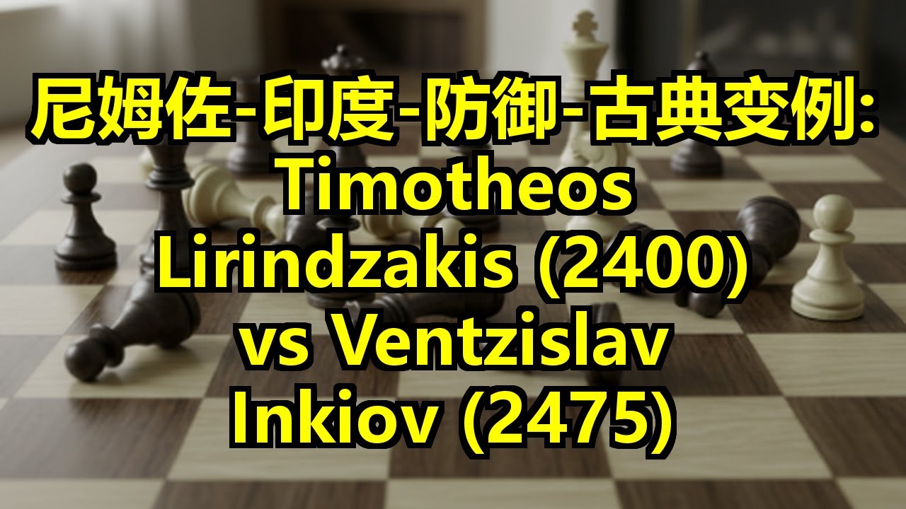 尼姆佐-印度-防御-古典变例: Timotheos Lirindzakis (2400) vs Ventzislav Inkiov (2475)