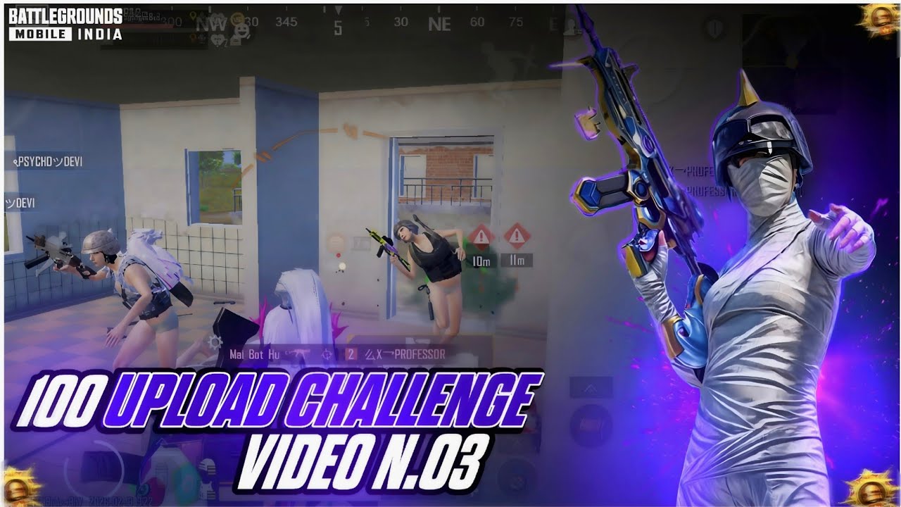 100 UPLOAD CHALLENGE VIDEO N.O3 🔥|BGMI 1v4 CLUTCH| #viral 