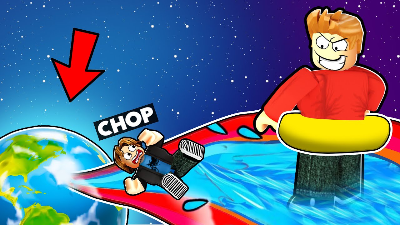 ROBLOX CHOP AND FROSTY SLIDE DOWN THE LONGEST WATERSLIDE