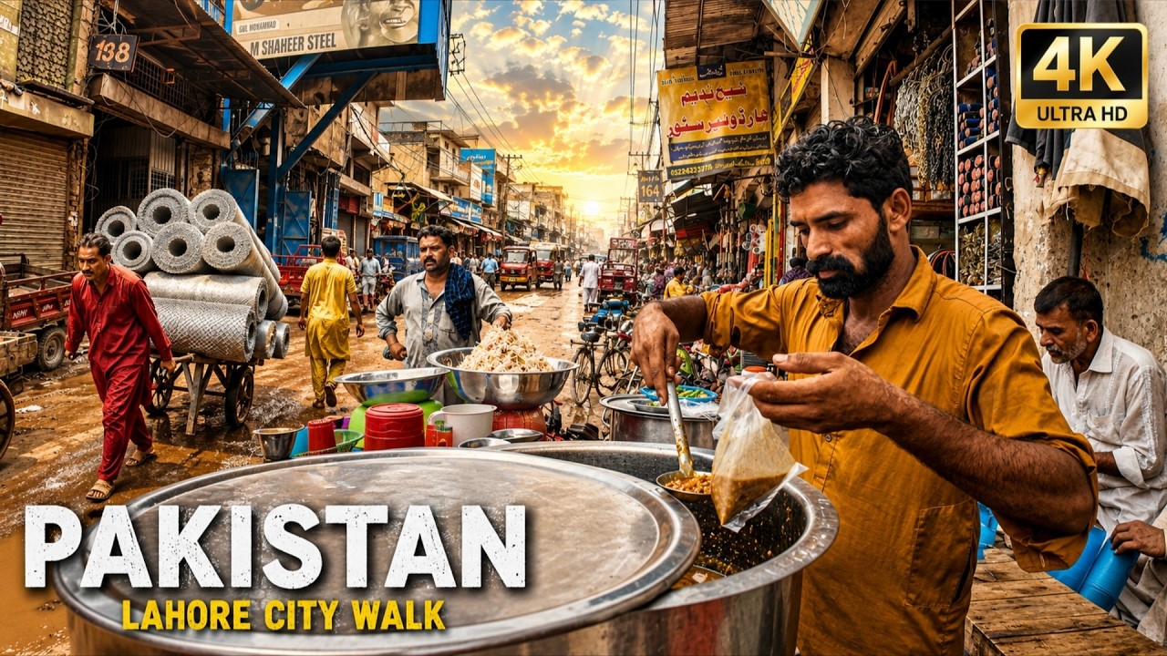 Real Pakistan 🇵🇰 | Walking Through Lahore's Famous Steel Market in 4K