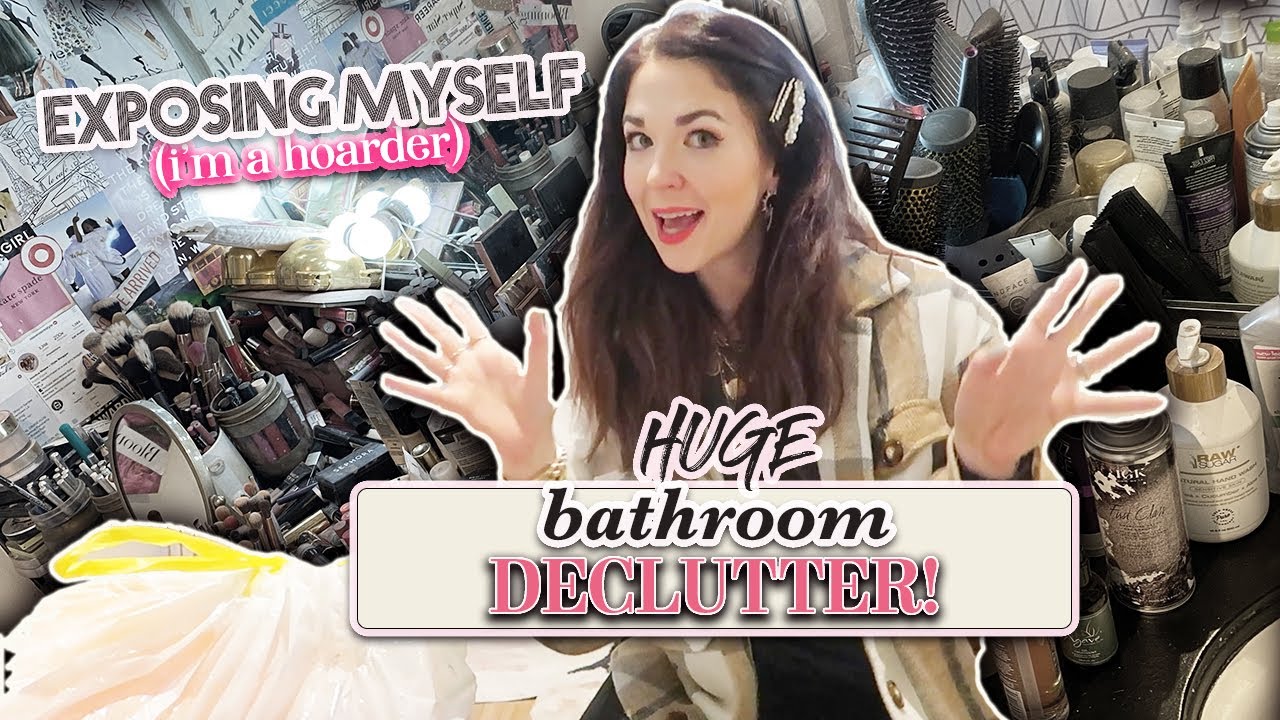 Huge Bathroom Declutter | Clean With Me: MASSIVE Skincare, Haircare, + Bodycare Declutter
