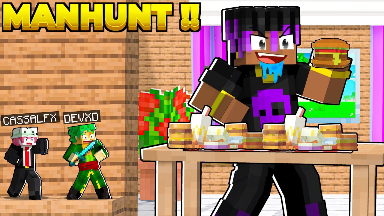 MINECRAFT SPEEDRUNNER VS 3 hunters BUT I am A GIANT  😱