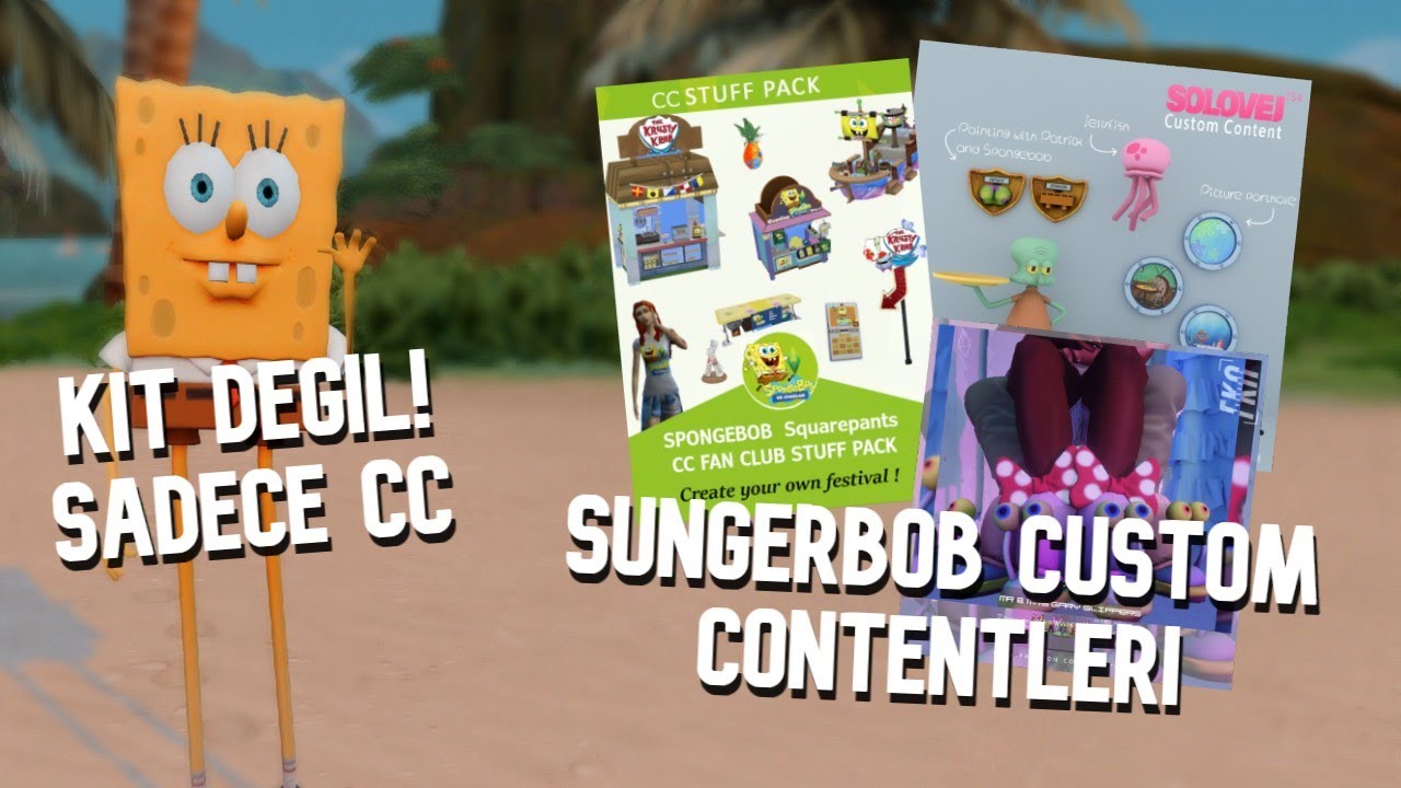 The Sims 4 Spongebob Kiti mi? Hayır! Sadece Custom Content