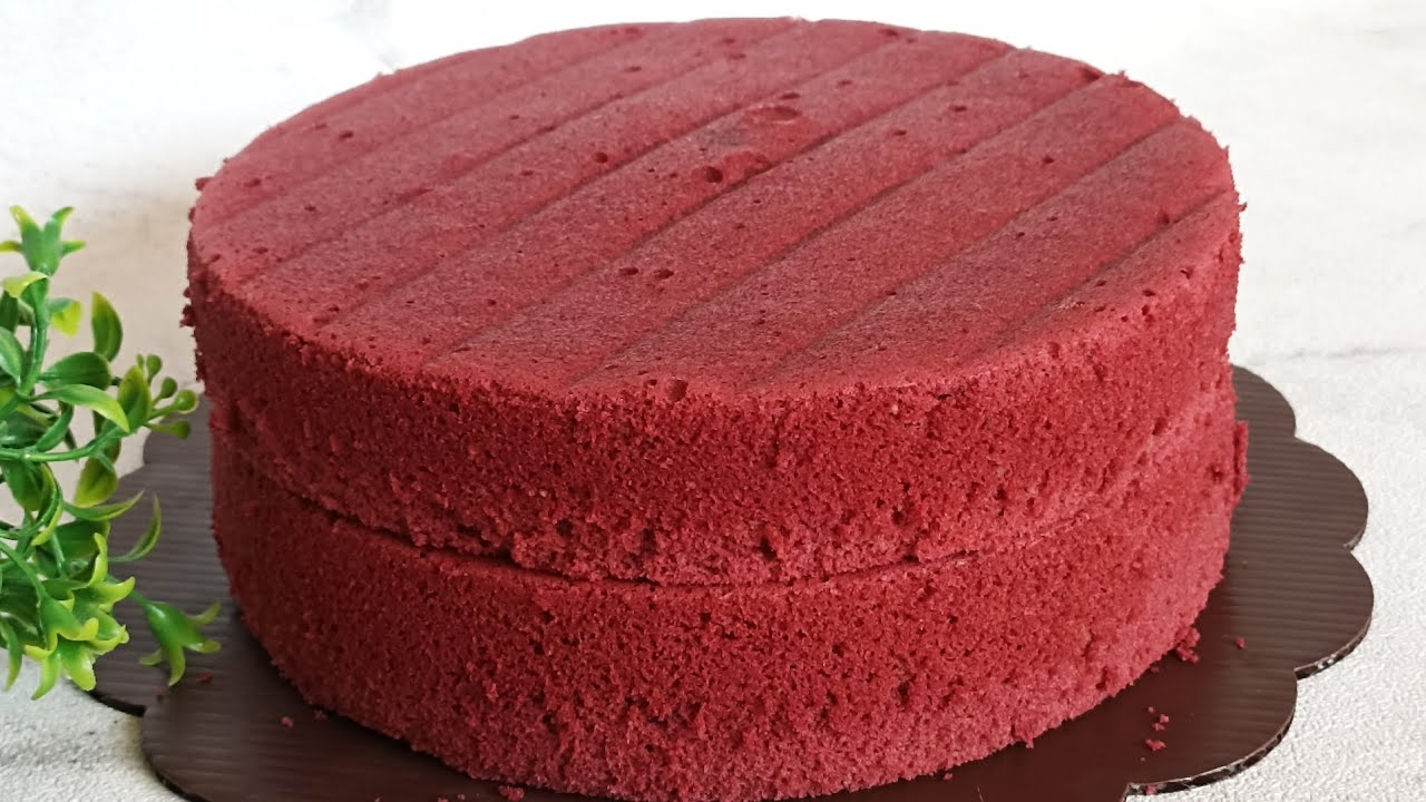 RESEP BASE CAKE RED VELVET CAKE KUKUS 5 TELUR UNTUK ULANG TAHUN
