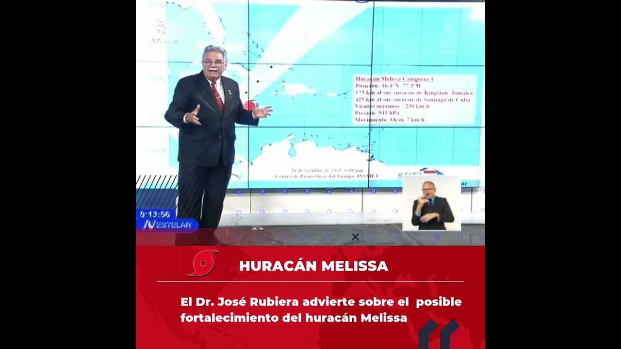 &Uacute;ltima hora con el Dr. Jos&eacute; Rubiera: el hurac&aacute;n Melissa contin&uacute;a ganando fuerza