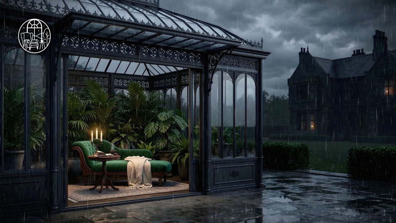 If You Wake Up Tonight, You Are Safe | Rain on Conservatory Glass Roof | 3 Hours (No Thunder)