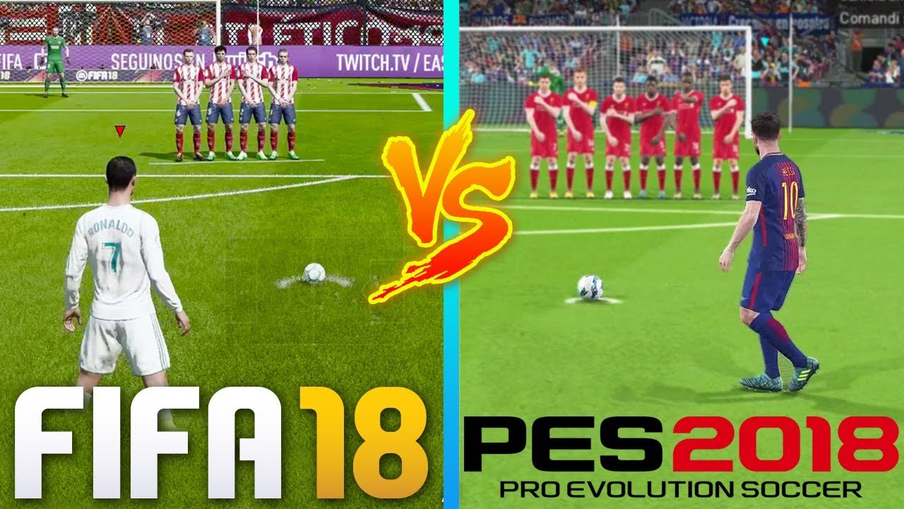 FIFA 18 vs PES 2018 - Gameplay