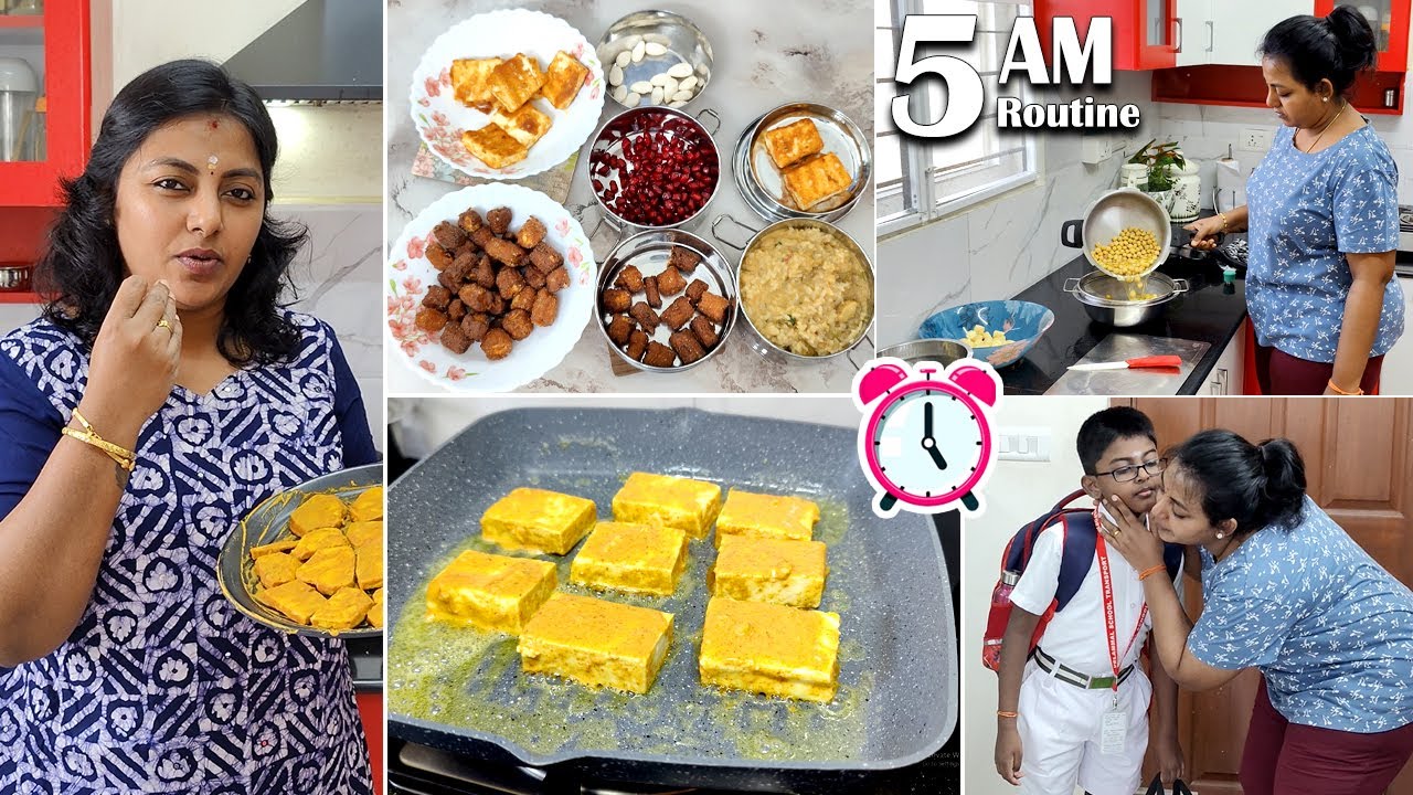 5 AM Routine Vlog | Kids Lunch Box recipes Prep | Busy Morning Routine Karthikha Channel