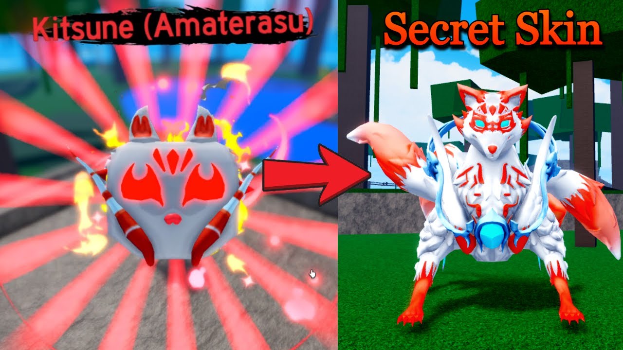 Obtaining the Secret Kitsune Skin in Blox Fruits (fanmade)