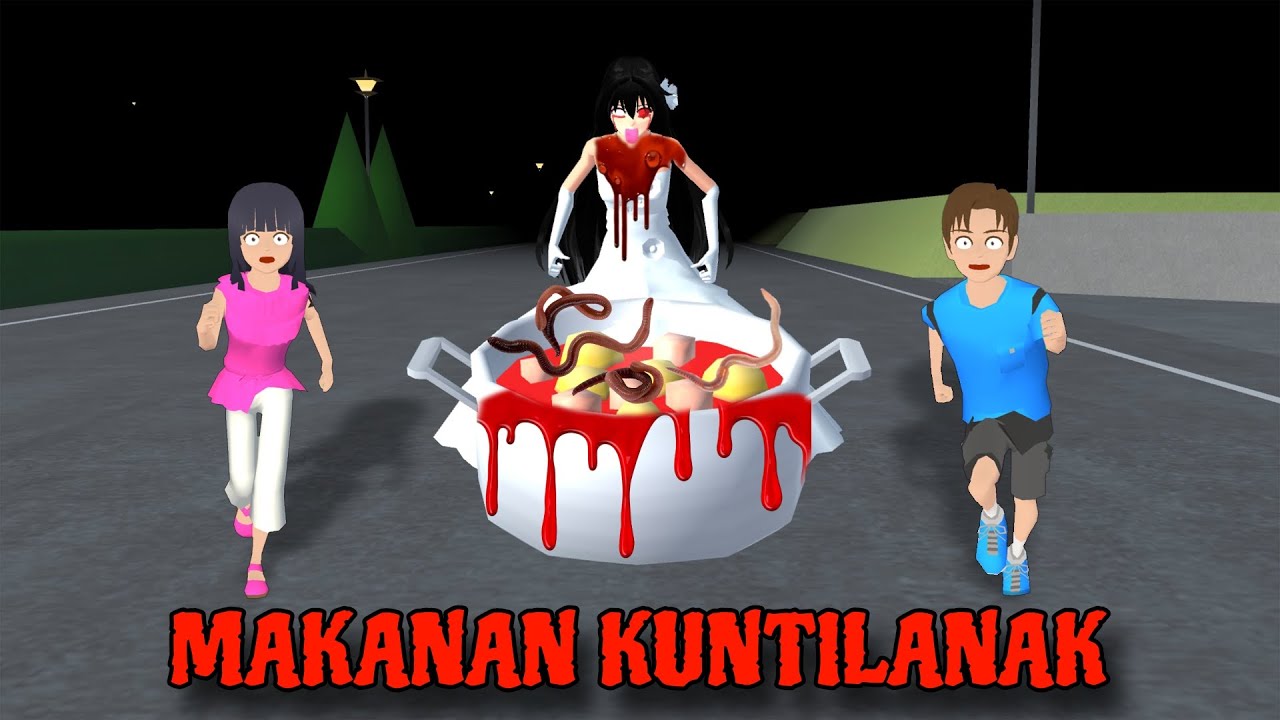 Dirumah Yuta Dan Mio Ada Kuntilanak Makan Makanan Sisa || Sakura School Simulator