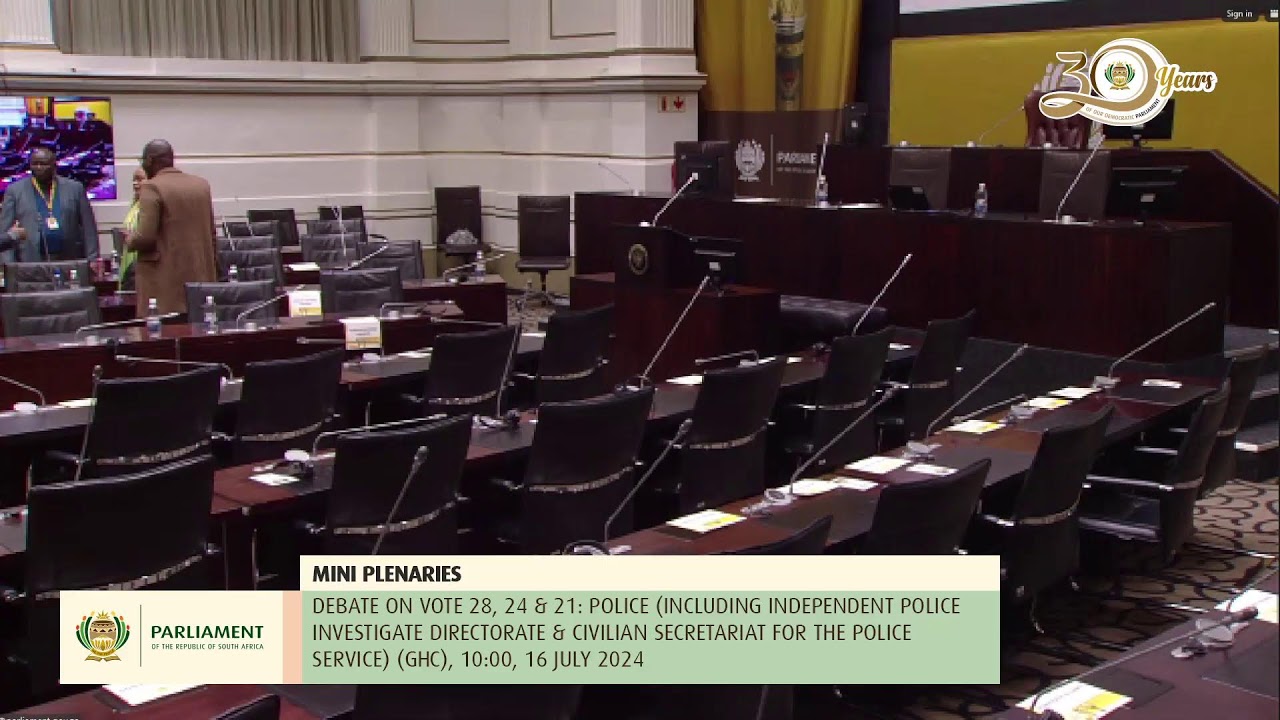 MINI PLENARIES Budget Vote 28, 24 & 21: Police (including Independent Police Investigate Director…
