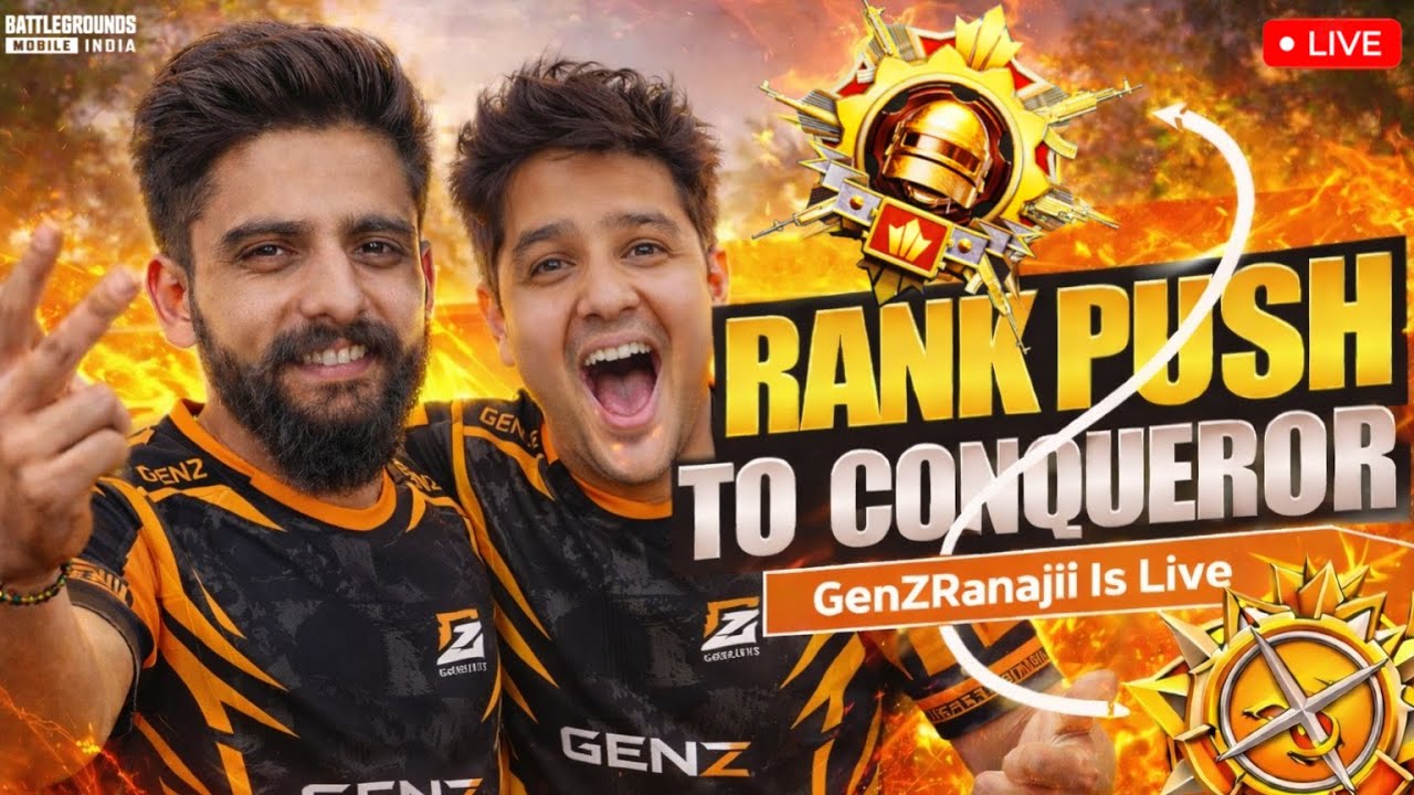 CONQUEROR RANK PUSH W/GENZ SQUAD |RANAJII| GENZ ESPORTS | BGMI LIVE