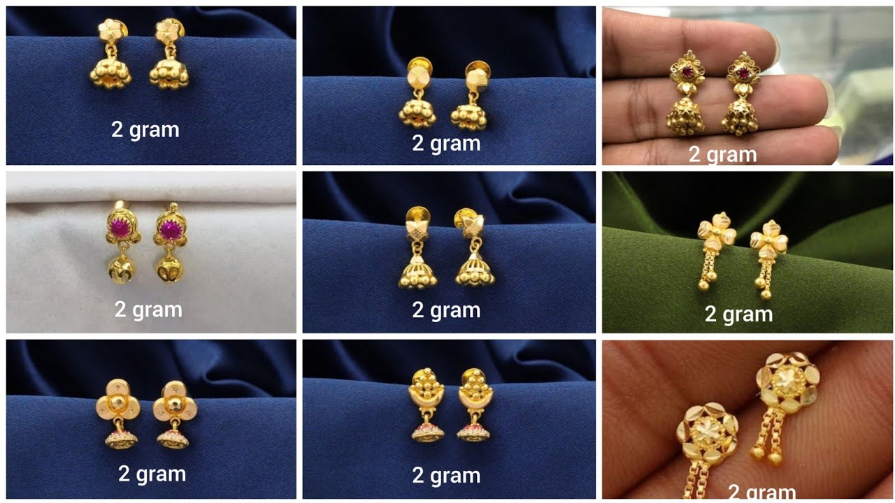 Gold jewellery designs 2 gram 