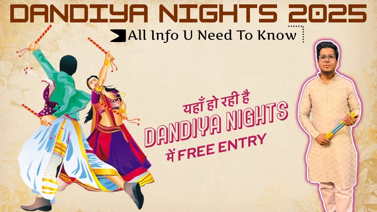 Dandiya Nights 2025 || Dandiya Events In Delhi || Free Entry In Dandiya Nights