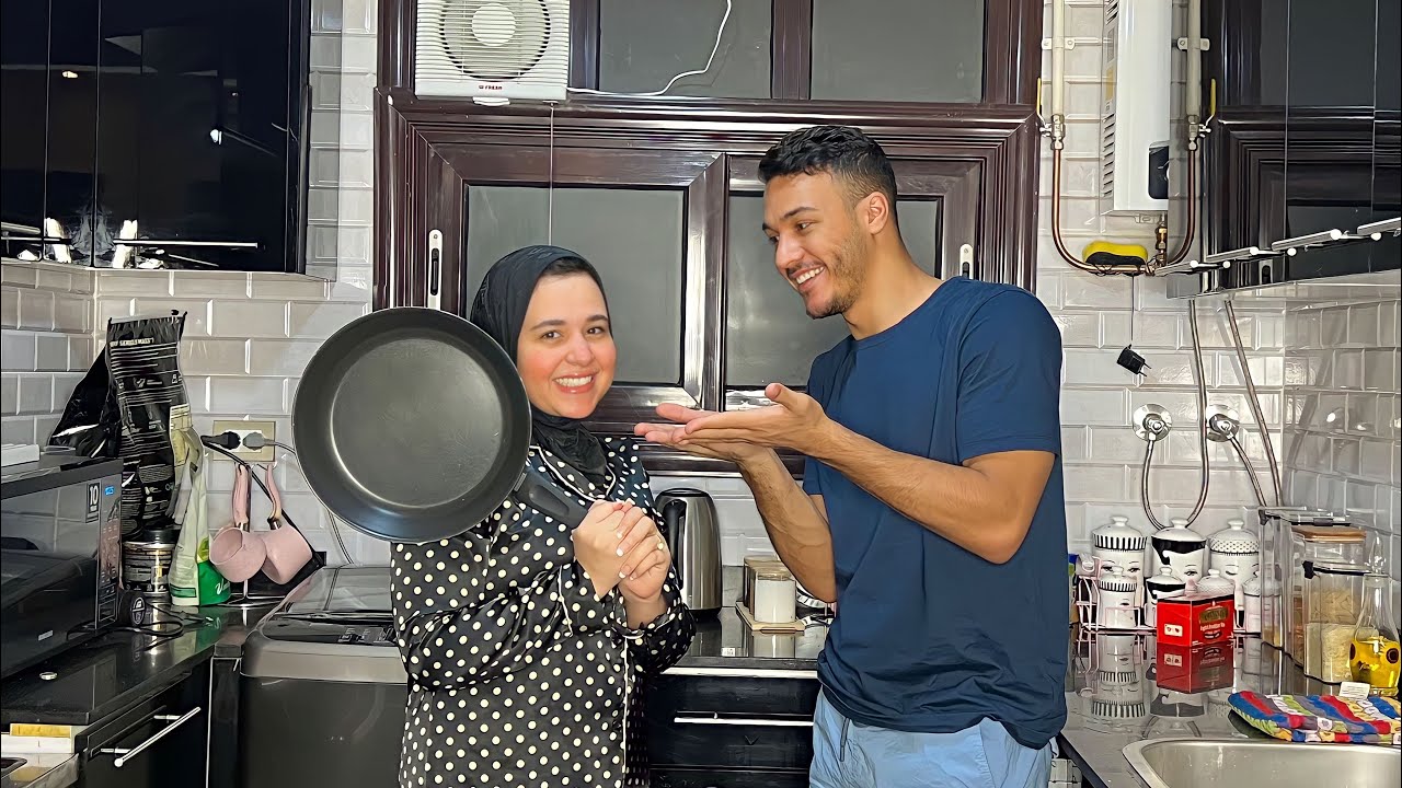 اول مره احمد يطبخ بعد الجواز 🥹🤍انبهرت بأكله ￼