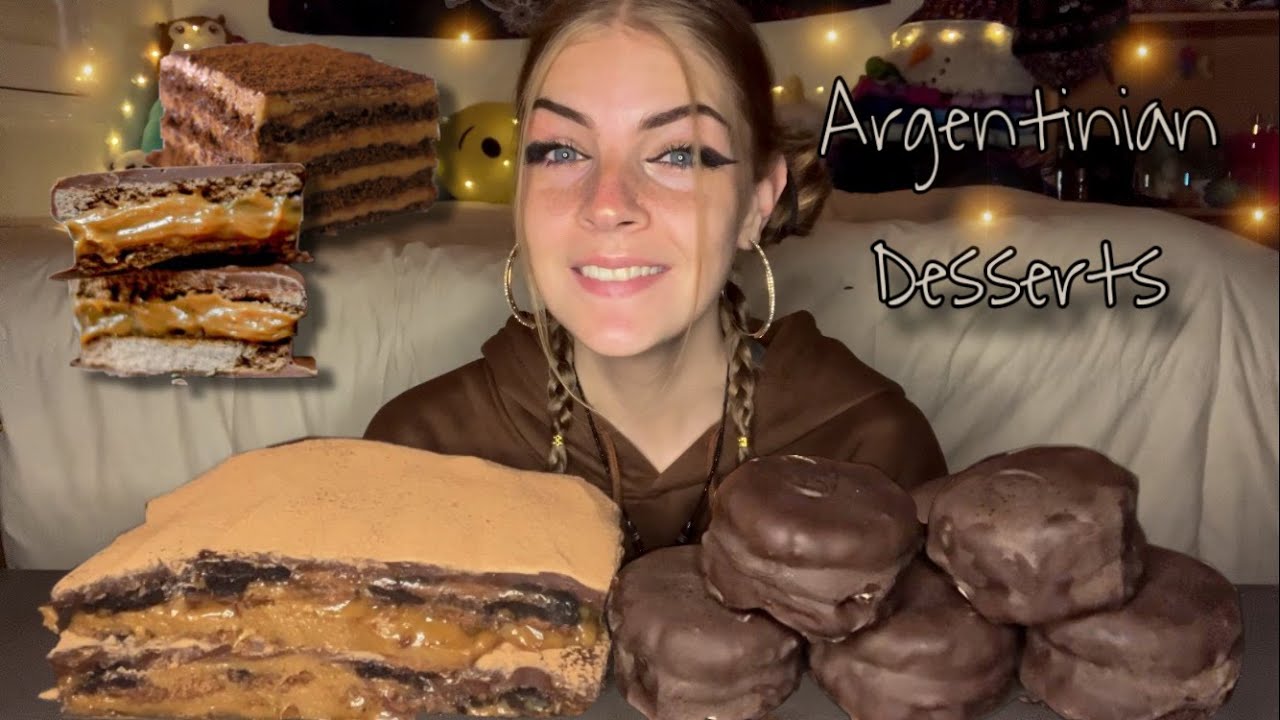 CHOCOLATE DULCE DE LECHE DESSERT AND CHOCOLATE DULCE DE LECHE COOKIES MUKBANG! (Vegan) (No Talking)