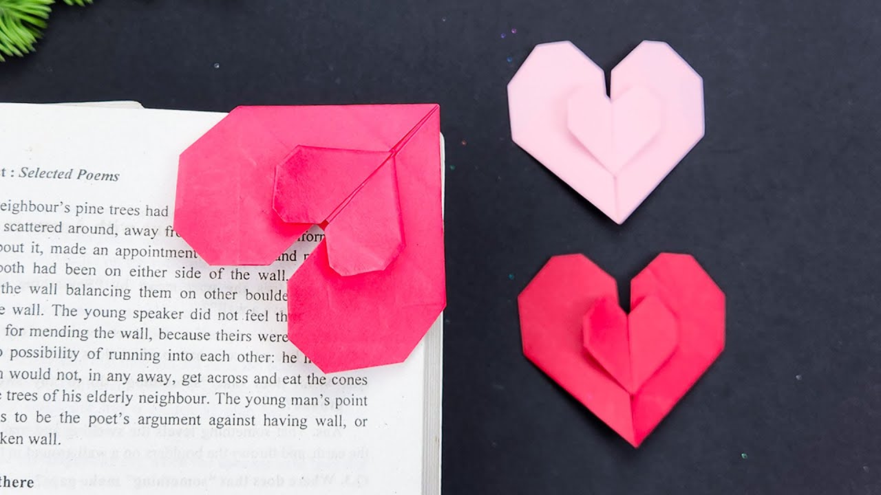 Origami Heart Bookmark 📚 How to Make a Paper Heart ❤️ Easy DIY for Valentine's Day