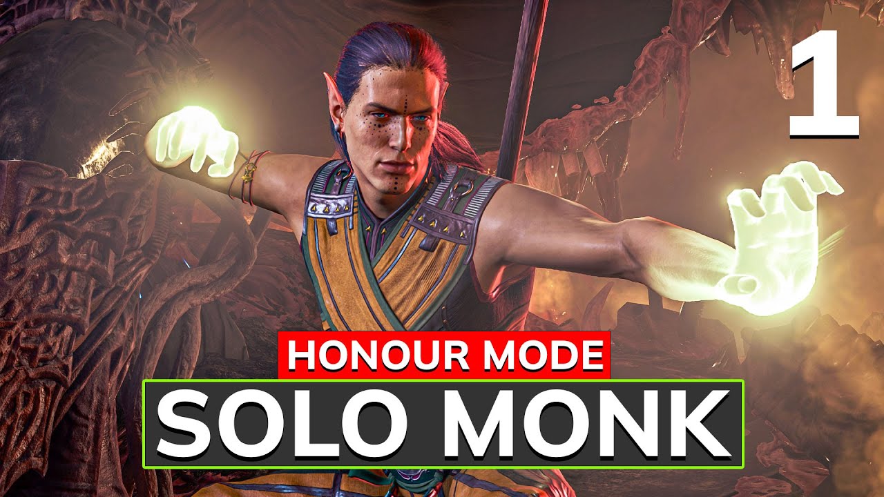 BALDURS GATE 3 HONOUR MODE SOLO MONK PART 1 FULL GAME WALKTHROUGH