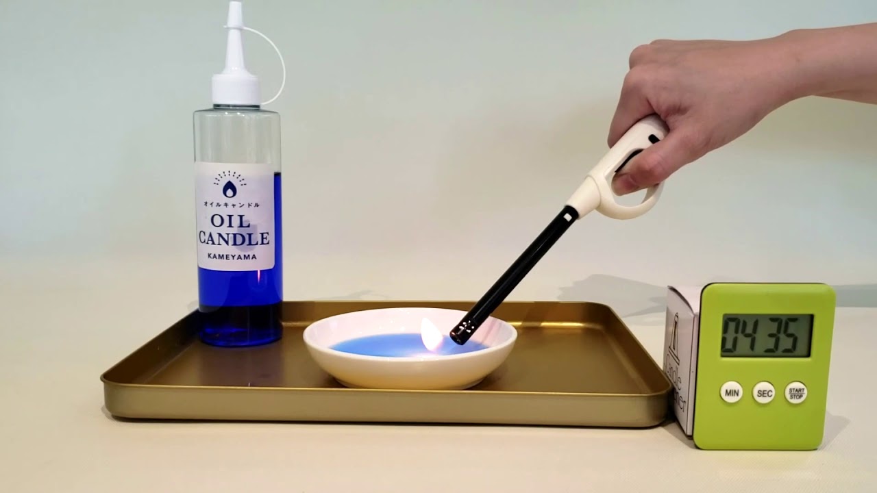 カメヤマのオイルキャンドルは引火しない？実験　kameyama candle house