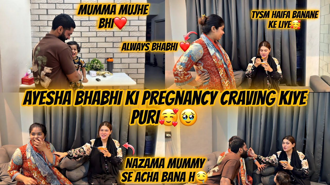 Ayesha bhabhi ki pregnancy craving kiye puri❤️🤤|| Gajar ka Halwa ￼🤤|| Haifa & Qashif vlog 
