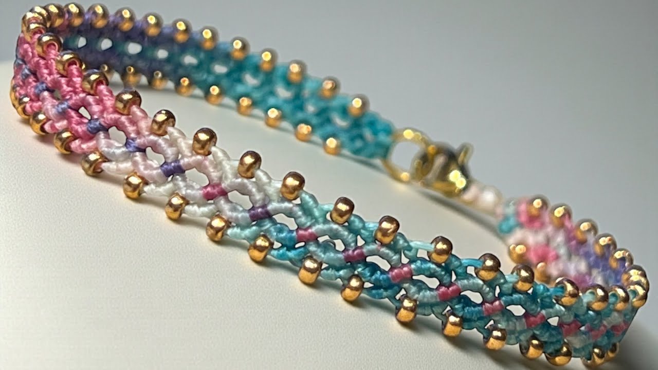 Perlengold.ch - Makramée Armband #makramee #diy #makrametutorial #bracelet #handmade