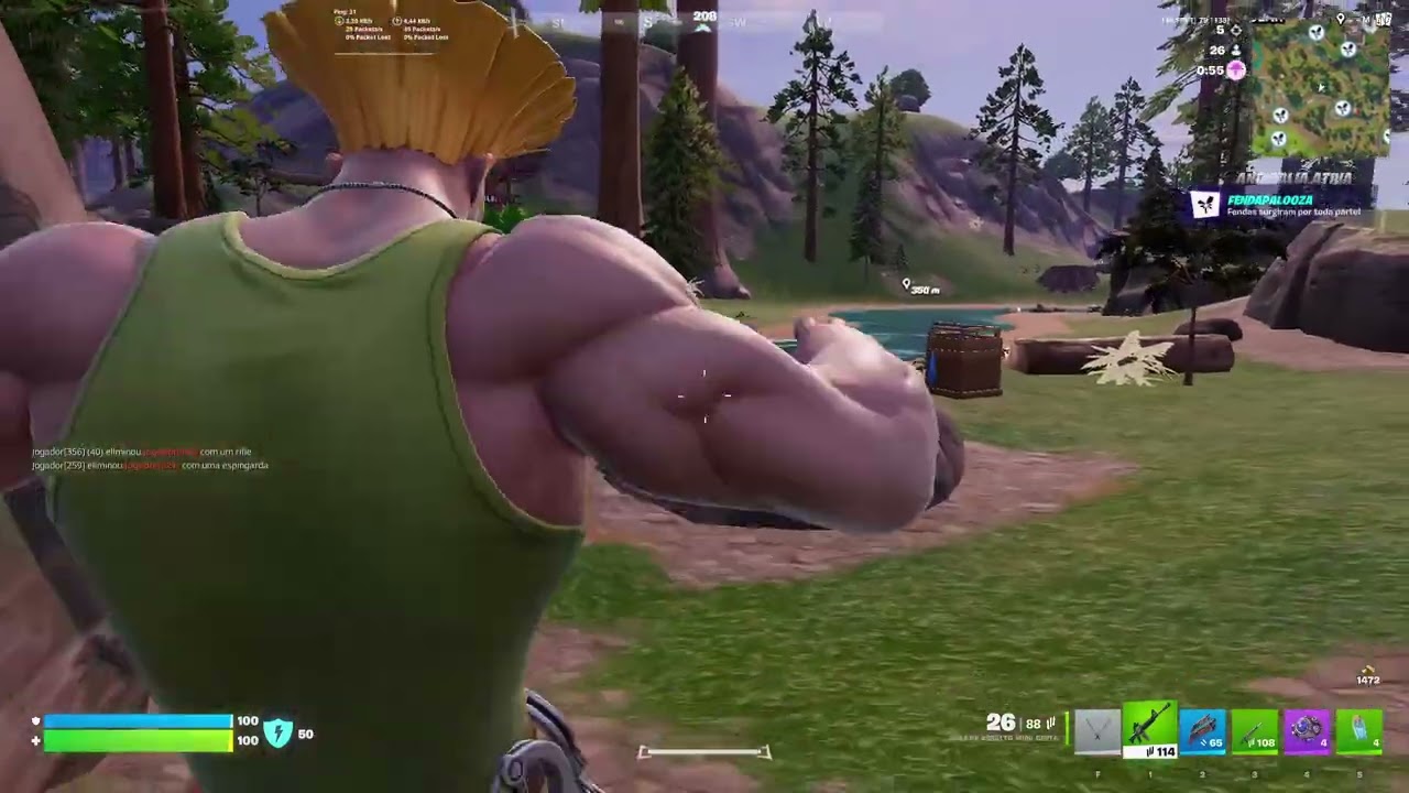 Gameplay Fortnite - Escondeu e me pegou desprevinido