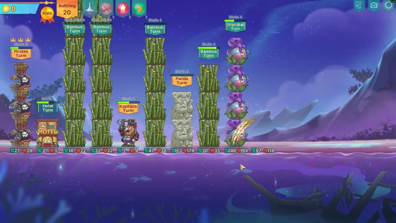 Epic Auto Towers Tropical Paradise Level 20 Build