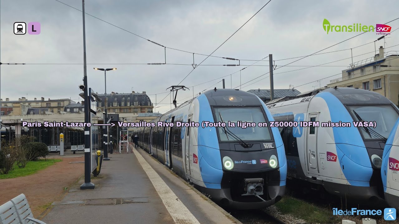[Transilien L] Z50000 IDFM mission VASA – Paris Saint-Lazare à Versailles Rive Droite