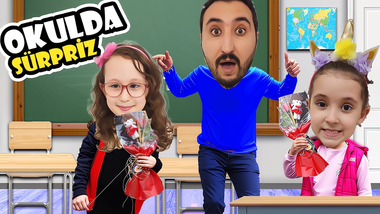 BAHAR VE BANU ALYAYA DEV SÜRPRİZ !! OKULA GİRDİK !! BAHAR VE BANU ALYAYA HEDİYE VERDİK !!