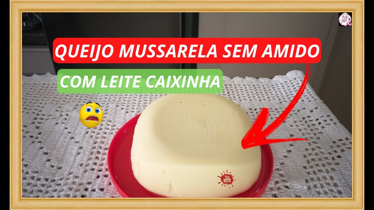 QUEIJO MUSSARELA SEM AMIDO com leite de caixinha fácil e rápido