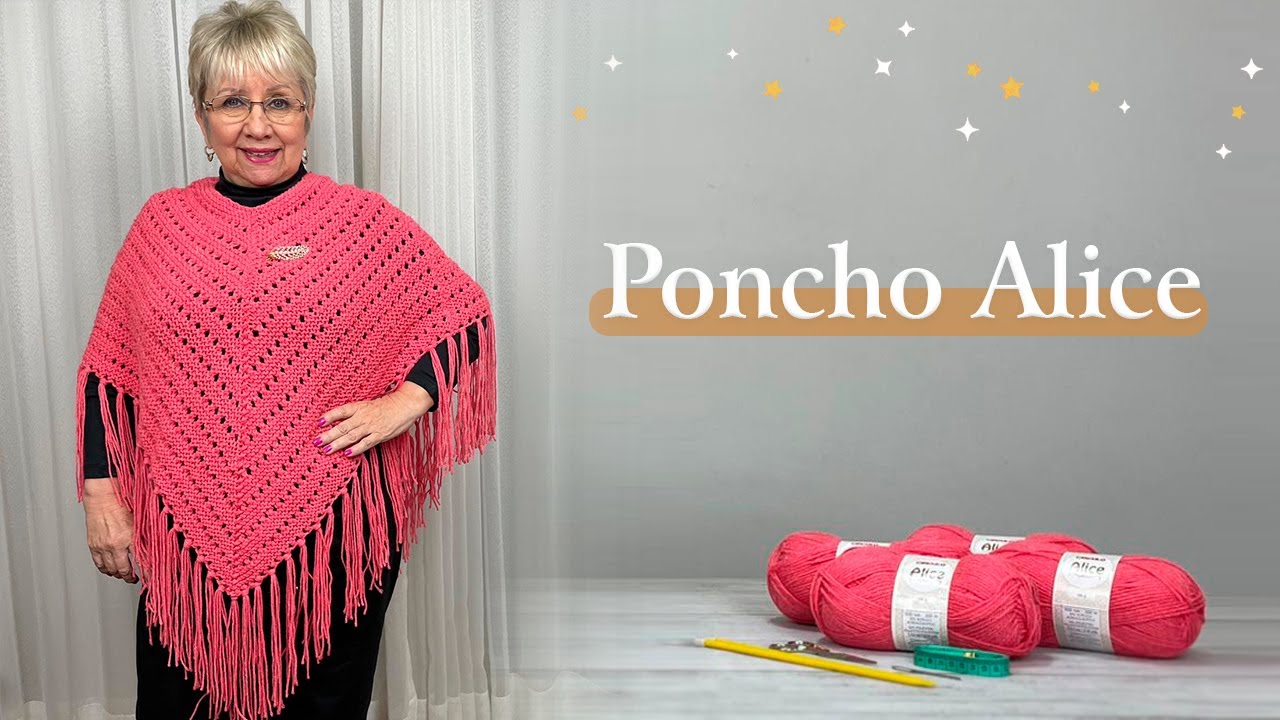 Poncho em Tricô Alice
